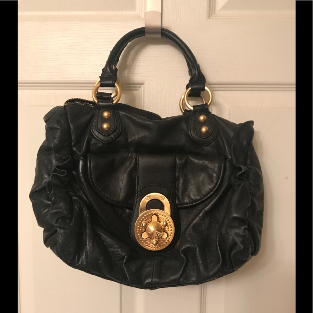 Steven by Steve Madden black leather satchel bag